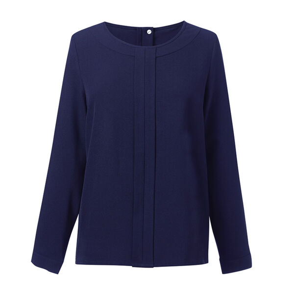 Ladies Long Sleeve Crepe Blouse Thumbnail