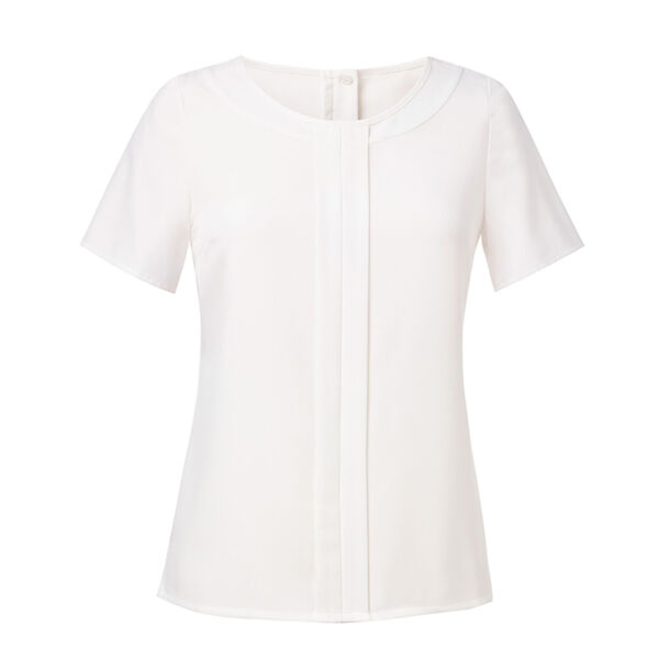 Ladies Short Sleeve Crepe Blouse Thumbnail